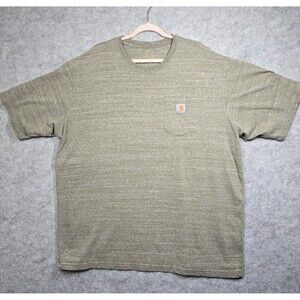Carhartt Pocket T Shirt Original Fit Men's 3XL Heathered Grey Olive-ish